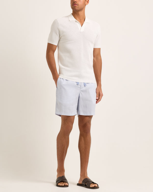 Orlebar Brown Orlebar Brown | Relaxed Fit Linen Shorts In Surfside Blue – ORLEBAR BROWN