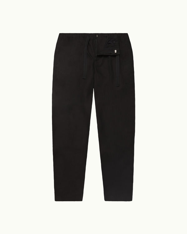 orlebar brown Orlebar Brown | Relaxed Fit Linen Trouser In Black – ORLEBAR BROWN