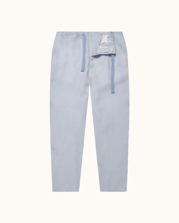 orlebar brown Orlebar Brown | Relaxed Fit Linen Trouser In Surfside Blue – ORLEBAR BROWN