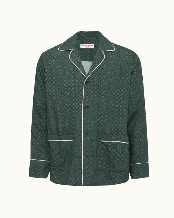 orlebar brown Orlebar Brown | Relaxed fit long-sleeve button-through resort overshirt In Tarragon Green – ORLEBAR BROWN