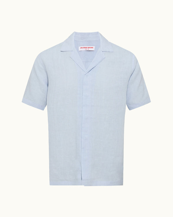 orlebar brown Orlebar Brown | Relaxed fit short-sleeve 100% Italian Linen Resort Shirt In Surfside Blue – ORLEBAR BROWN orlebar brown Orlebar Brown | Relaxed fit short-sleeve 100% Italian Linen Resort Shirt In Surfside Blue – ORLEBAR BROWN