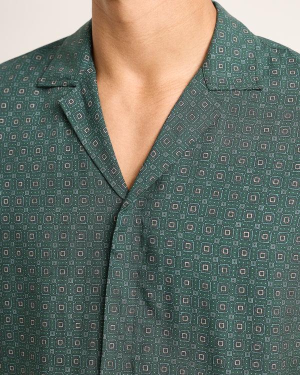 Orlebar Brown Orlebar Brown | Relaxed Fit Short-sleeve 100% Lyocell Resort Shirt In Tarragon Green – ORLEBAR BROWN