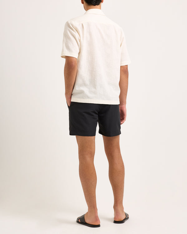 Orlebar Brown Orlebar Brown | Relaxed Fit Short-sleeve Lyocell Shirt In White Sand And Night Iris – ORLEBAR BROWN