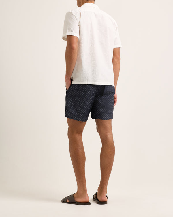 Orlebar Brown Orlebar Brown | Relaxed Fit Short-sleeve Seersucker Resort Shirt In Thasos Beach – ORLEBAR BROWN