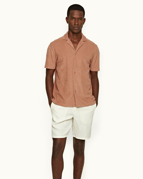 Orlebar Brown Orlebar Brown| Sandbar Tailored Fit Washed Linen Drawcord Shorts – ORLEBAR BROWN