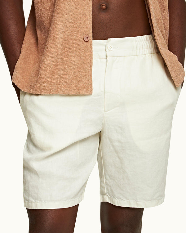 Orlebar Brown Orlebar Brown| Sandbar Tailored Fit Washed Linen Drawcord Shorts – ORLEBAR BROWN