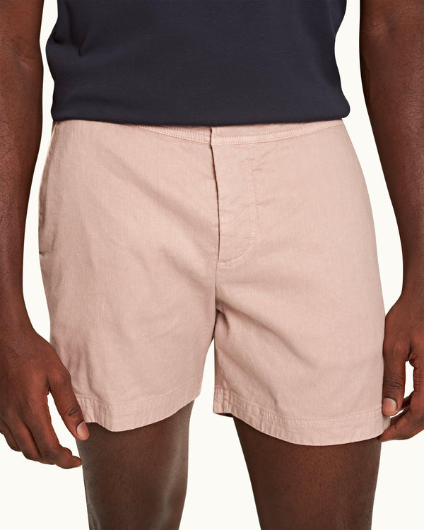 Orlebar Brown Orlebar Brown | Seashell Pink Mid-Length Garment Dye Shorts – ORLEBAR BROWN