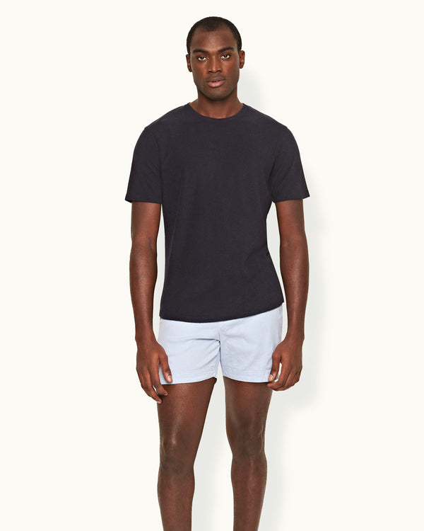 Orlebar Brown Orlebar Brown | Soft Blue Mid-Length Garment Dye Shorts – ORLEBAR BROWN