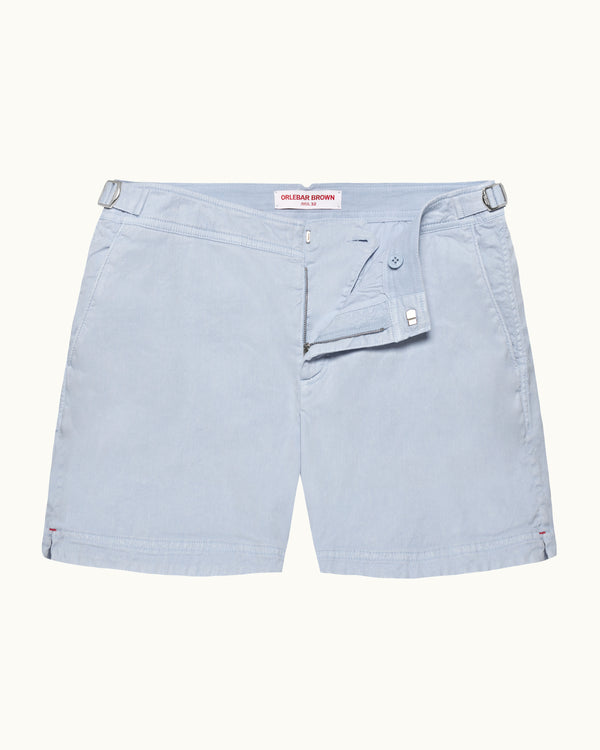 orlebar brown Orlebar Brown | Soft Blue Mid-Length Garment Dye Shorts – ORLEBAR BROWN