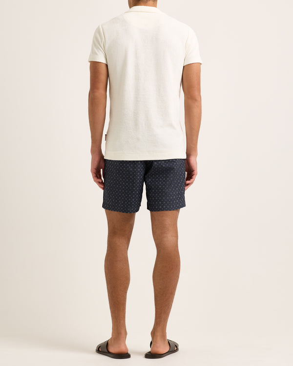 Orlebar Brown Orlebar Brown | Tailored Fit Cotton Towelling Resort Polo Shirt In Cashew – ORLEBAR BROWN