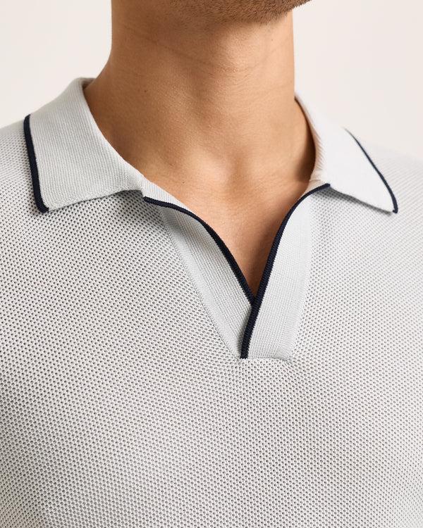 Orlebar Brown Orlebar Brown| Tailored Fit Italian Pique Polo Shirt In Surfside Blue – ORLEBAR BROWN