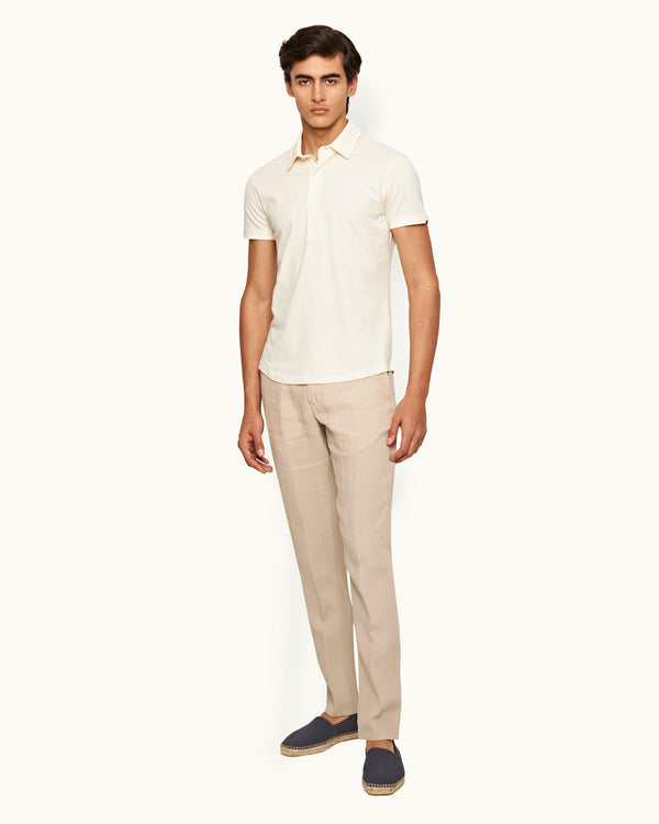 Orlebar Brown Orlebar Brown | Taupe Tailored Fit Linen Trousers – ORLEBAR BROWN