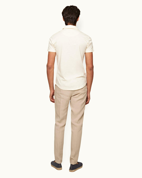 Orlebar Brown Orlebar Brown | Taupe Tailored Fit Linen Trousers – ORLEBAR BROWN