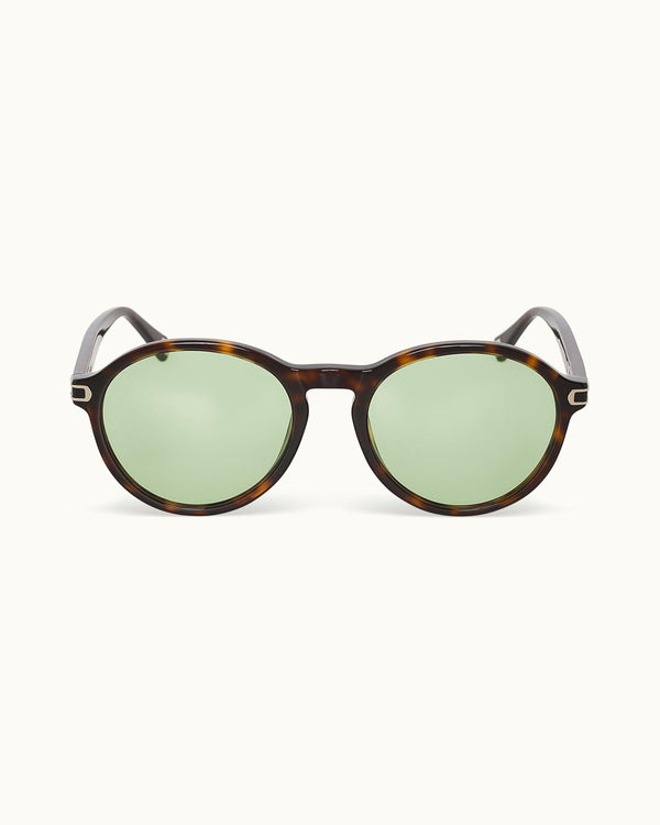 orlebar brown Orlebar Brown | Tortoise Shell/Green Round Frame Sunglasses – ORLEBAR BROWN