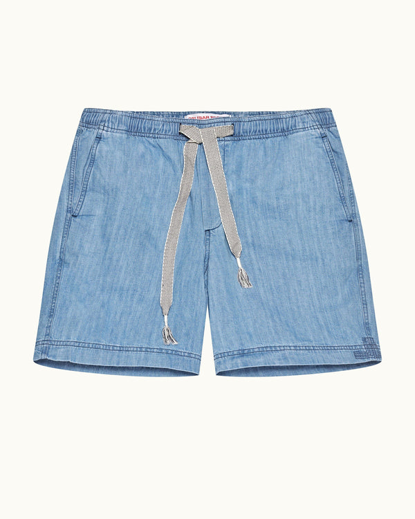 orlebar brown Orlebar Brown| Washed Indigo Relaxed Fit Drawcord Denim Shorts – ORLEBAR BROWN