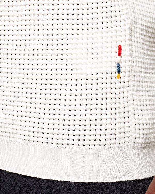 Orlebar Brown Orlebar Brown | White Classic Fit Open Mesh Stitch Polo Shirt – ORLEBAR BROWN