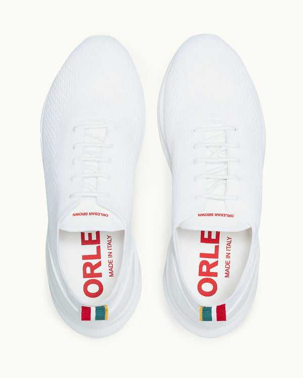Orlebar Brown Orlebar Brown | White Ergonomic Knitted Trainers – ORLEBAR BROWN