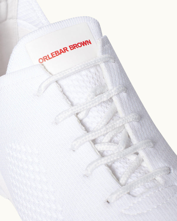 Orlebar Brown Orlebar Brown | White Ergonomic Knitted Trainers – ORLEBAR BROWN