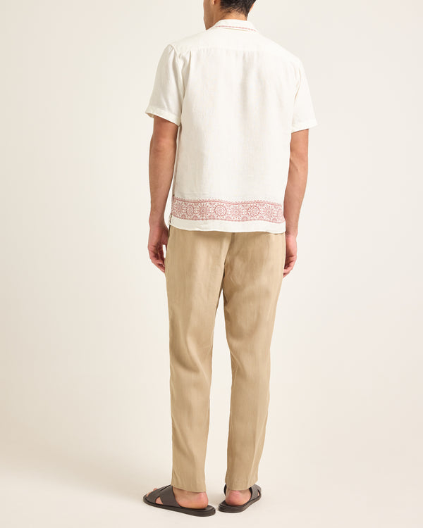 Orlebar Brown Red Linen Shirt | Elegant Warm-Weather Statement – ORLEBAR BROWN