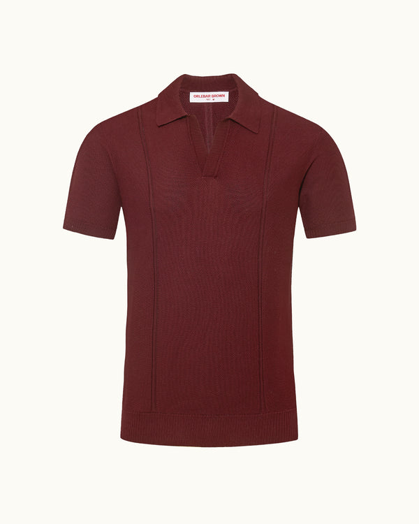 orlebar brown Red Pique Polo Shirt | Elegant Everyday Polo for Men – ORLEBAR BROWN