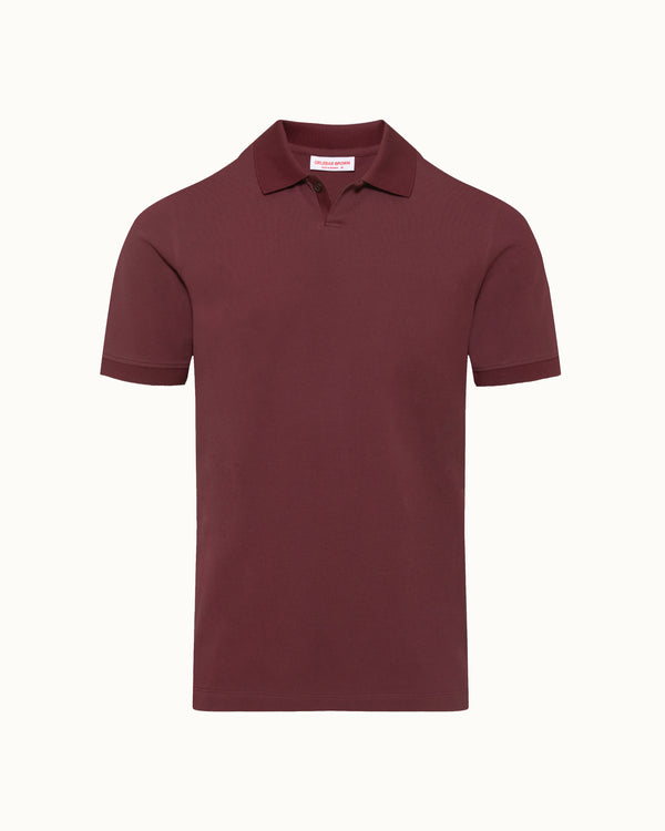 orlebar brown Red Piqué Polo Shirt | Mens Smart Summer Top – ORLEBAR BROWN