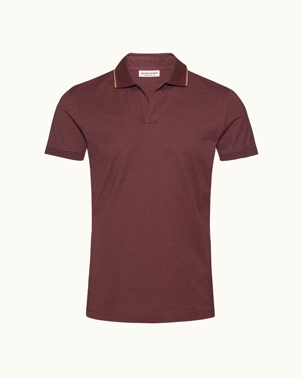 orlebar brown Red Stripe Polo Shirt | Vibrant Smart Casual – ORLEBAR BROWN
