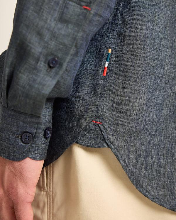 Orlebar Brown Stitched Linen Shirt | Textured Summer Classic – ORLEBAR BROWN