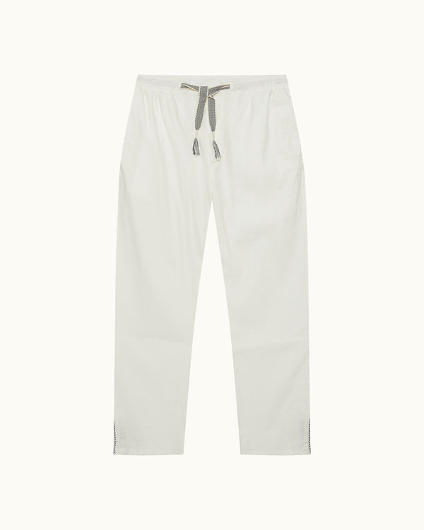 orlebar brown Striped Linen Trousers | Artistic Botanical Print – ORLEBAR BROWN