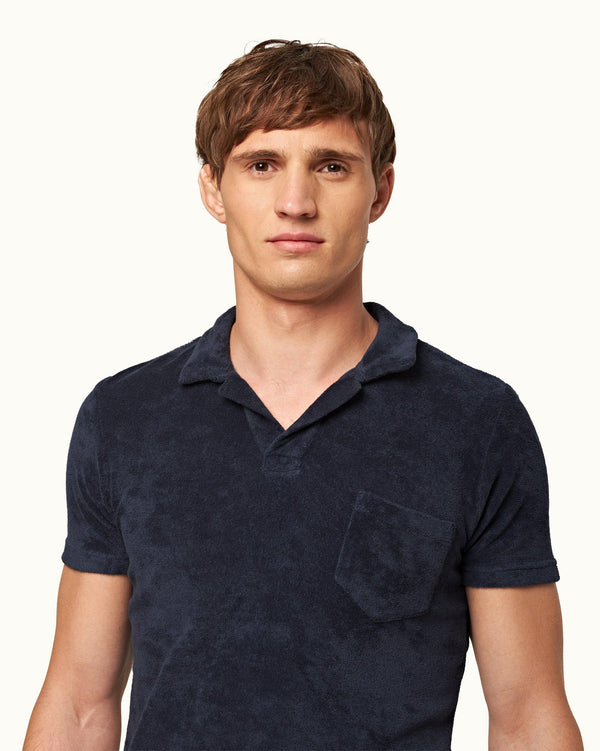 Orlebar Brown Terry - Navy Towelling Resort Polo | Orlebar Brown – ORLEBAR BROWN