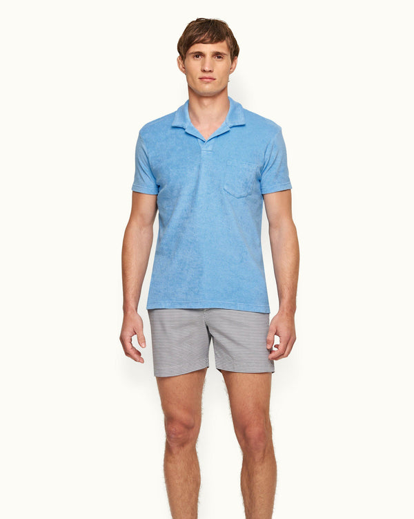 Orlebar Brown Terry - Riviera Blue Towelling Resort Polo | Orlebar Brown – ORLEBAR BROWN