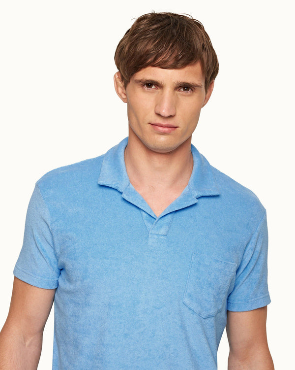 Orlebar Brown Terry - Riviera Blue Towelling Resort Polo | Orlebar Brown – ORLEBAR BROWN