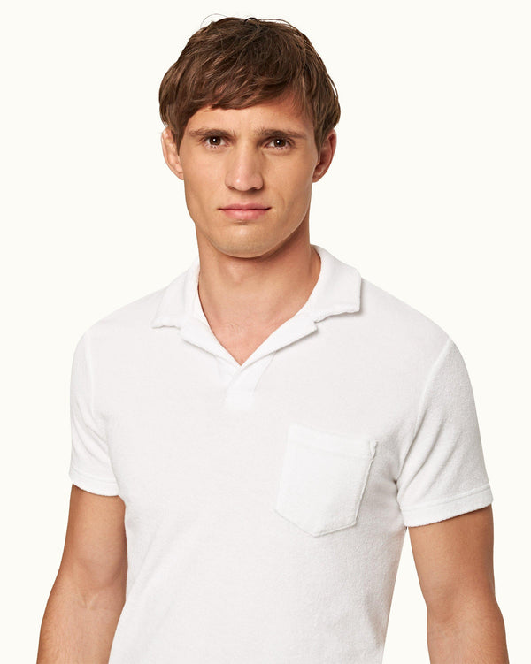 Orlebar Brown Terry - White Towelling Resort Polo | Orlebar Brown – ORLEBAR BROWN