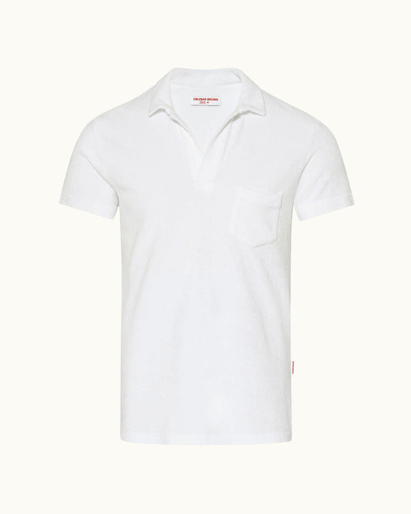 orlebar brown Terry - White Towelling Resort Polo | Orlebar Brown – ORLEBAR BROWN