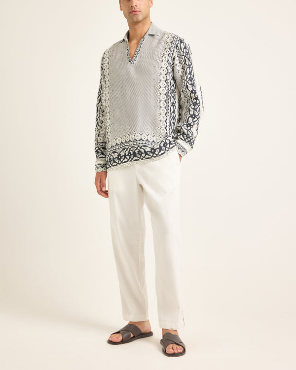 Orlebar Brown White Linen Shirt | Light Summer Resort Shirt – ORLEBAR BROWN