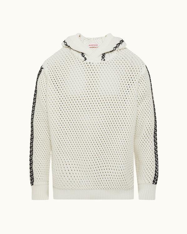 orlebar brown White & Night Iris Textured Knit | Mens Statement Jumper – ORLEBAR BROWN