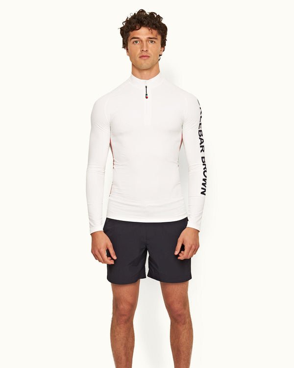 Orlebar Brown White O.B Stripe UV-Resistant Rash Guard – ORLEBAR BROWN