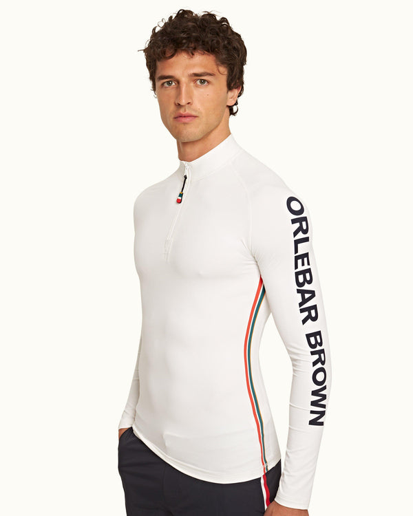 Orlebar Brown White O.B Stripe UV-Resistant Rash Guard – ORLEBAR BROWN