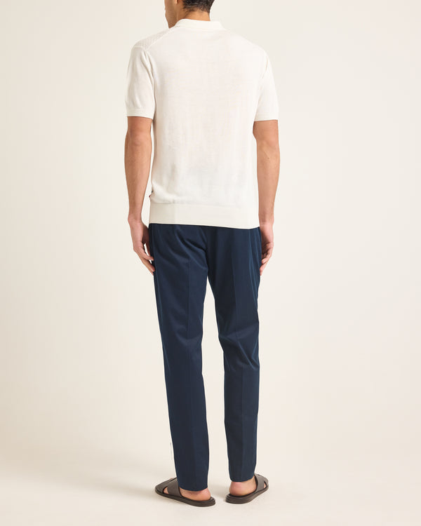 Orlebar Brown White Polo Shirt | Soft Silk-Cotton Summer Staple – ORLEBAR BROWN