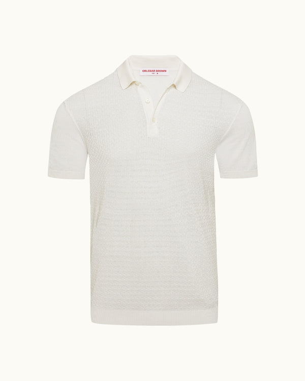 orlebar brown White Polo Shirt | Soft Silk-Cotton Summer Staple – ORLEBAR BROWN
