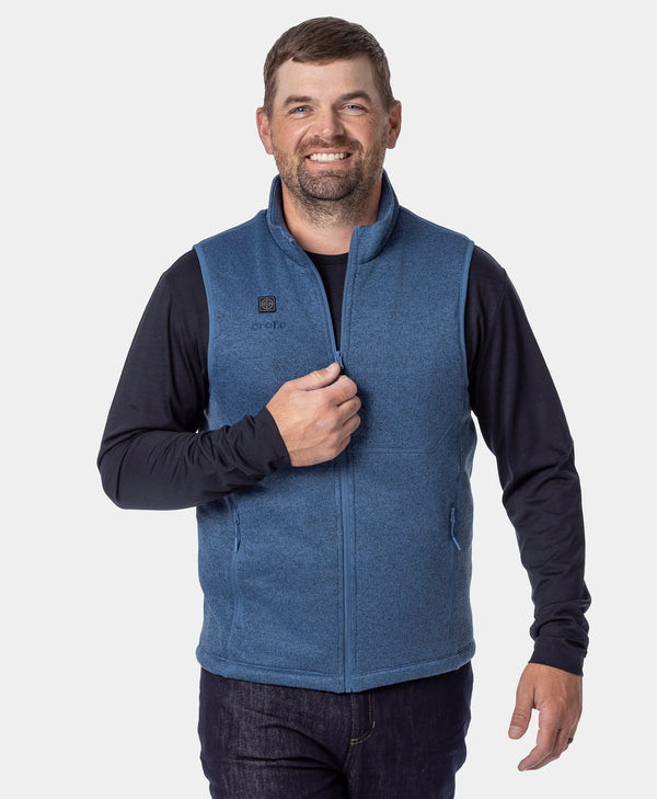 Ororo Augusta Tournament Men's 4-Zone Heated Sweater Fleece Vest | Ororo