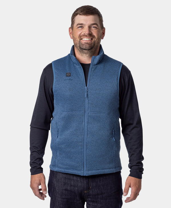 ororo Augusta Tournament Men's 4-Zone Heated Sweater Fleece Vest | ororo