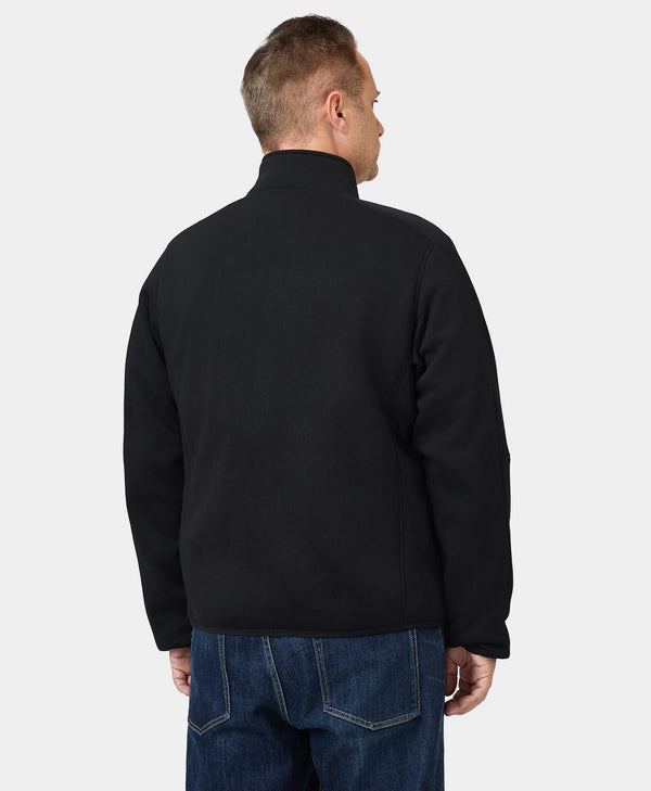 Ororo Florence Men's Heated Fleece Jacket - Black (Final Sale)