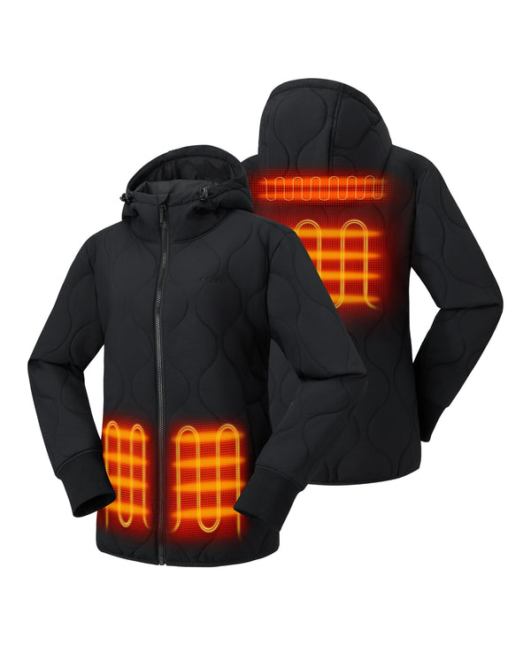 Ororo Heated Quilted Hoodie Jacket | Women's Jacket | Ororo®