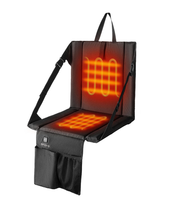 Ororo Heated Stadium Seat - Black | Dual Heating Zones | Ororo®