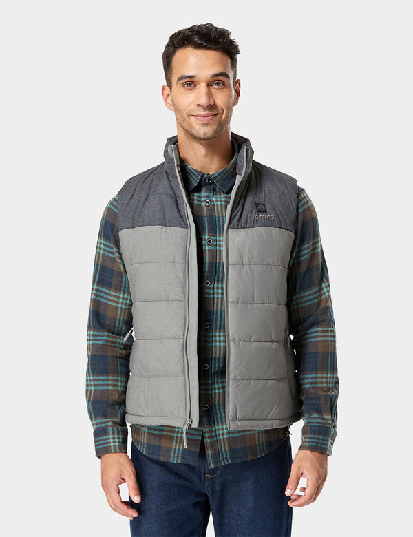 ororo Men's Classic Heated Vest - Gray | Lightweight Electric Warmth | ororo®