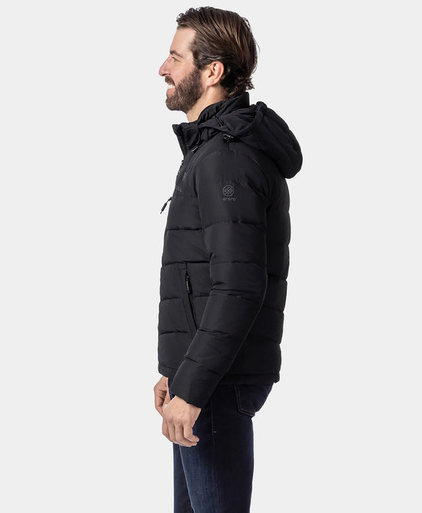 Ororo Men's Heated Down Jacket - RDS Down & 4 Heating Zones | Ororo®