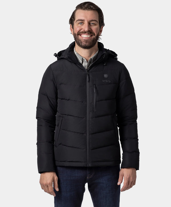 ororo Men's Heated Down Jacket - RDS Down & 4 Heating Zones | ororo®