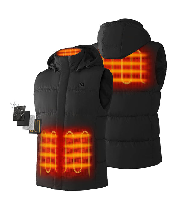 Ororo Men's Heated Down Vest | 800-Fill RDS Down & Heating Tech | Ororo®