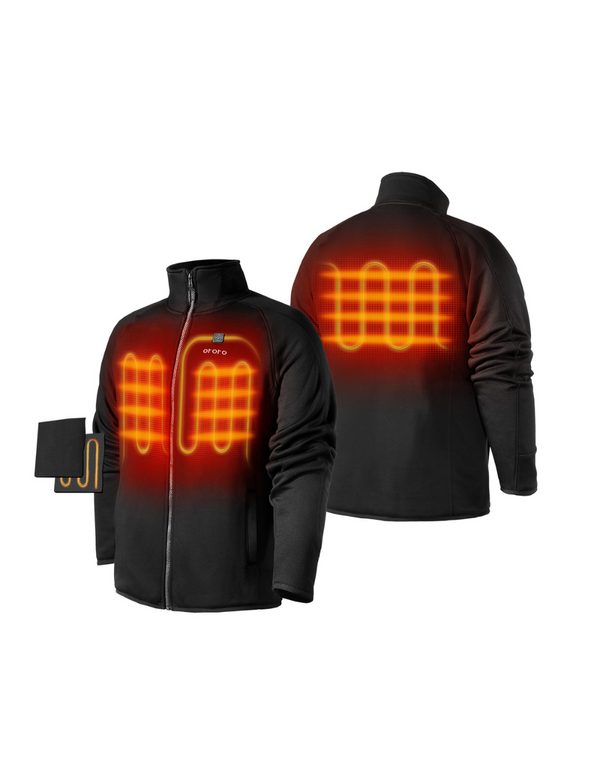 Ororo Men's Heated Fleece Jacket | 10 Hours Of Heat | Ororo®