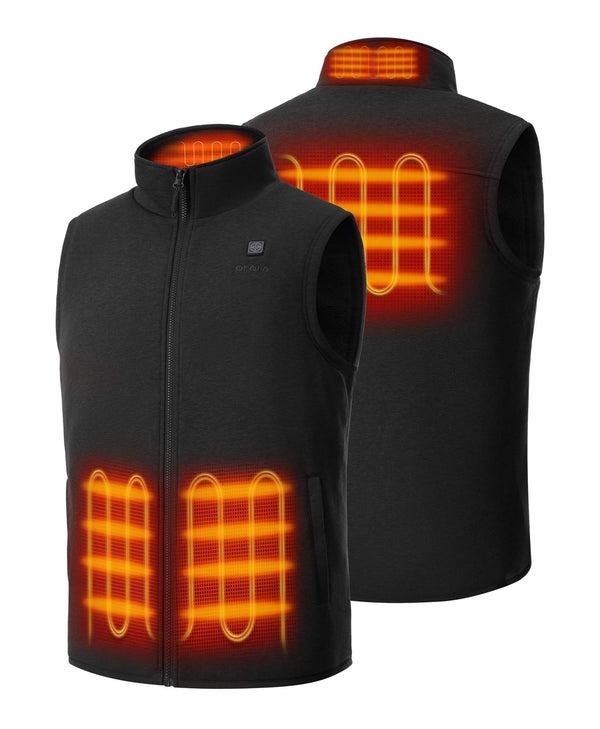 Ororo Men's Heated Fleece Vest (4 Heating Zones) | Ororo®